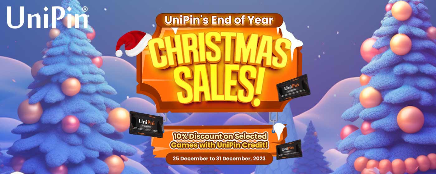 December Jolliest Discount On UniPin: 10% Discount For Selected Games! (MY)